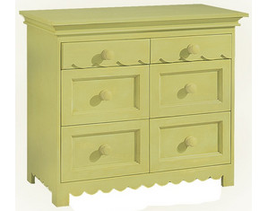 Alligator Enterprise Scallop 6 Drawer Dresser