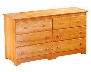 Atlantic Furniture Windsor 6 Drawer Dresser 54 Inch Dresser