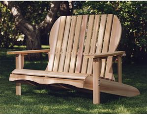 All Things Cedar Western Red Cedar Love Seat - Fast FREE FedEx Shipping!