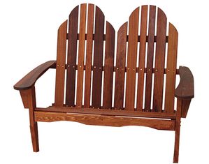 Great American Woodies Western Red Cedar Adirondack Settee - Fast FREE FedEx Shipping!