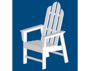 Polywood Long Island Dining Adirondack Chair - Fast FREE FedEx Shipping!