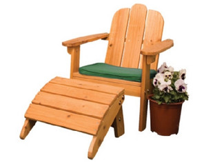 Anderson Teak Adirondack Chair with Ottoman
