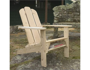 Old Adirondack Chair with Shelf