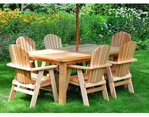 Bear Chair 40 x 70 inch Rectangular Dining Table with 6 Chairs