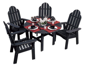 Great American Woodies Cottage Classics 4-Seat Adirondack Dining Set