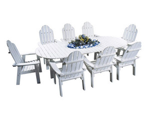 Great American Woodies Cottage Classics 8-Seat Adirondack Dining Set
