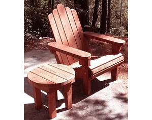 Old Growth Again Forever Adirondack Chair with Round Side Table
