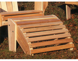 Rustic Natural Cedar Oversized Adirondack Ottoman