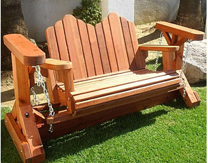 Old Growth Again 4 foot Garden Chain Glider Swing
