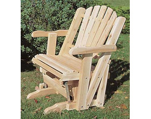 Rustic Natural Cedar Pacific Adirondack Glider