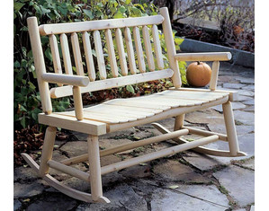 Old Adirondack Tupper Lake Settee Rocker