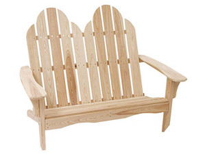 Great American Woodies Cypress Adirondack Settee - Fast FREE FedEx Shipping!