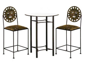 Grace Celestial 36 inch Table and Silhouette Stool Bistro Set - Fast FREE FedEx Shipping!