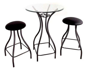 Grace Contempo 30 inch Table and Backless Swivel Stool Bistro Set