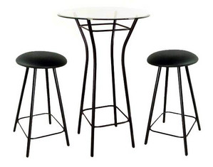 Grace Moderno 30 inch Table and Backless Swivel Stool Bistro Set
