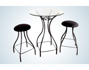 Grace Moderno 36 inch Table and Backless Swivel Stool Bistro Set