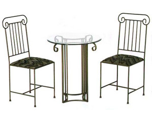 Grace Roman Column 30 inch Table and Side Chair Bistro Set