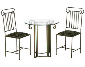 Grace Roman Column 36 inch Table and Side Chair Bistro Set