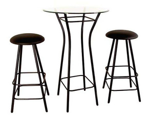 Grace Monderno 30 inch Table and Backless Swivel Stool Bistro Bar Set
