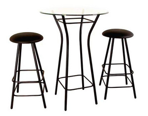 Grace Monderno 36 inch Table and Backless Swivel Stool Bistro Bar Set