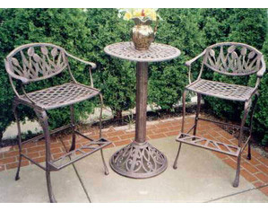 Oakland Living Tulip 3-Piece Bistro Bar Set