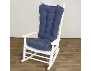 Jumbo Rocking Chair Cushion Set - Hyatt fabric -  Denim