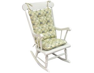 Standard Rocking Chair Cushion - Autumn Leaves - Cornflower