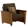 Night & Day Furniture Rattan Floral Magnolia Futon Chair