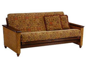 Night & Day Furniture Rattan Floral Magnolia Futon