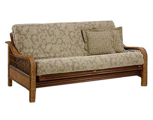 Night  Rattan Floral Orchid Futon