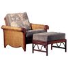 Night & Day Furniture Rattan Floral Rosebud Futon Chair
