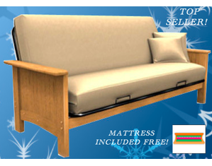 Elite Cottage Grove Futon Frame AND Mattress Set