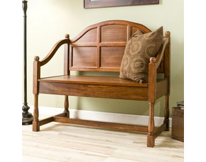 SEI Brown Mahagony Storage Bench