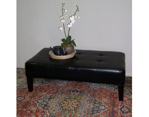 4D Concepts Large Faux Leather Coffee Table