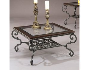 Bassett Mirror Giordion Squre Cocktail Table