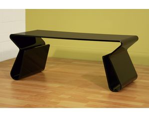 Baxton Studio Black Acrylic Coffee Table FAY-9948-black