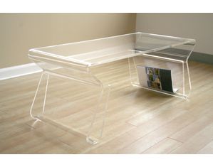 Baxton Studio Clear Acrylic Coffee Table FAY-9948-Clear