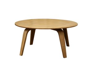 Baxton Studio Harper Mid-Century Modern Molded Plywood Coffee Table in Wood Finish