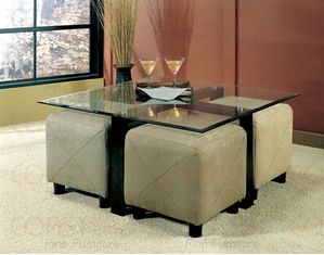 Union Square Metal and Glass Occasional Coffee Table - FREE Inside Delivery!