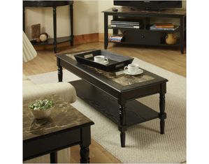 Convenience Concepts Faux Marble Coffee Table