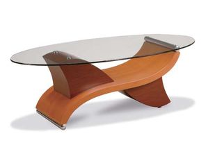 Global Furniture 2106 Oval Glass Coffee Table