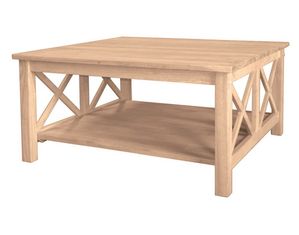 International Concepts Unfinished Hampton Square Coffee Table