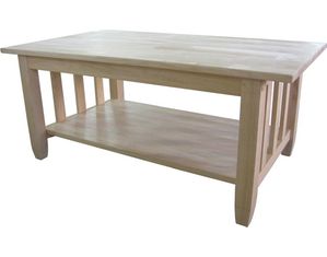 International Concepts Unfinished Mission Tall Coffee Table