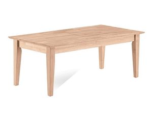 International Concepts Unfinished Shaker Tall Coffee Table