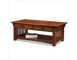 Leick Furniture Mission Impeccable Two Drawer Coffee Table-8204