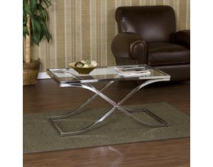SEI Vogue Chrome Cocktail Table