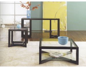 Sitcom Furniture Nadia Java Glass-Top Coffee Table