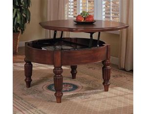 Sunrise Home Furnishings Alexandria Cocktail Table with Storage (Cherry)