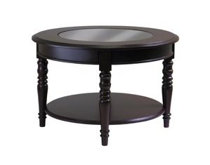 Winsome Whitman Round Glass Top Coffee Table