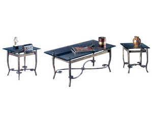 Bernards Furniture Tapestry Cocktail Table with 2 End Tables